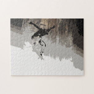 Puzzle Cliff Jumping - Skateboarder Magnet