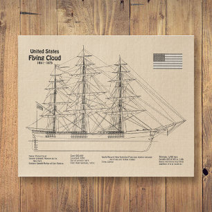 Puzzle Clipper Ship Floud - Plan d'expédition SD
