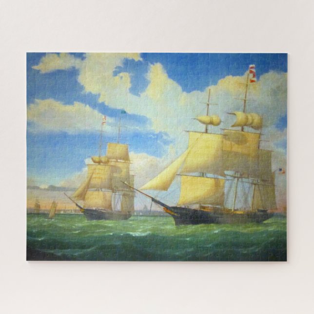 Puzzle Clipper Ships Fitz Henry Lane 1853 (Horizontal)