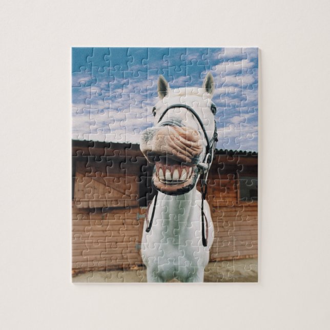 Puzzle Close-up of Horse with Mouth Open (Vertical)