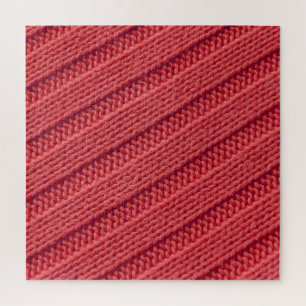 Puzzle Closeup stripy crochet texture.