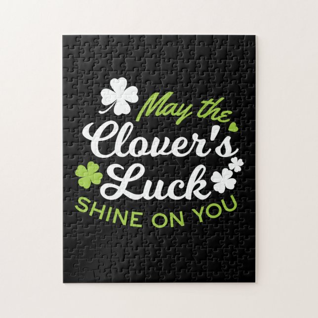 Puzzle Clover Luck Charm : Que la chance du Clover Shine (Vertical)