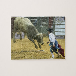 Puzzle Clown de Rodéo de Cow-boy Taureau Distrayant Sport