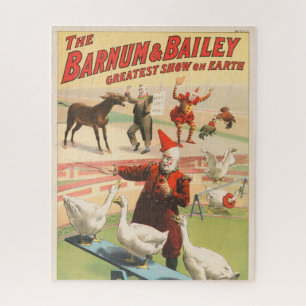 Puzzle Clowns Avec Oies, Coqs Et Âne.