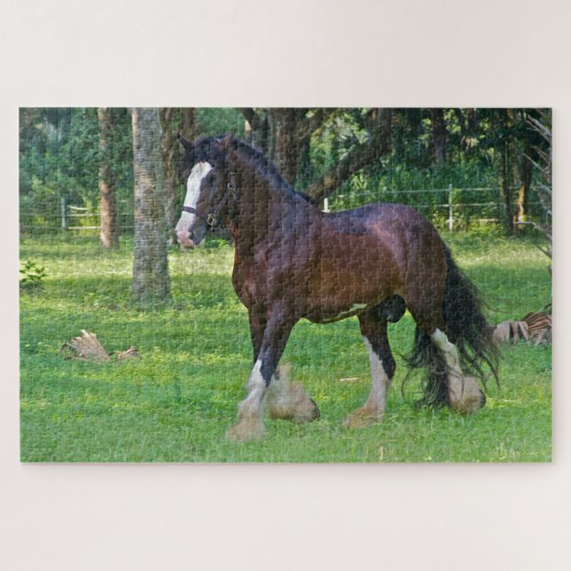 Puzzle Clydesdale Horse (Horizontal)
