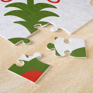 Puzzle Coccinelle de Noël Rouge Blanc Vert Dessinée à la