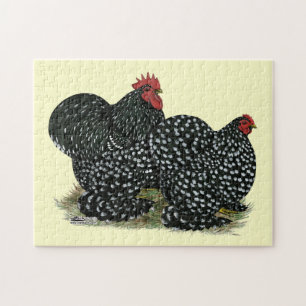 Puzzle Cochin Mottled Chickens