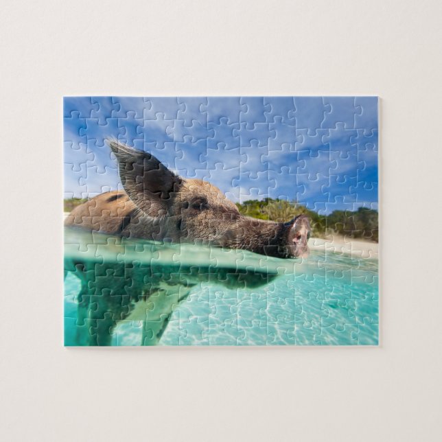 Puzzle Cochon de natation d'Exuma (Horizontal)
