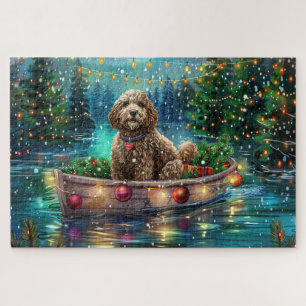 Puzzle Cockapoo Christmas Festive Voyage