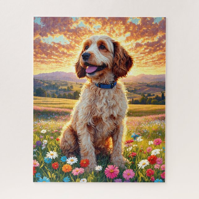 Puzzle Cockapoo Dog (Vertical)