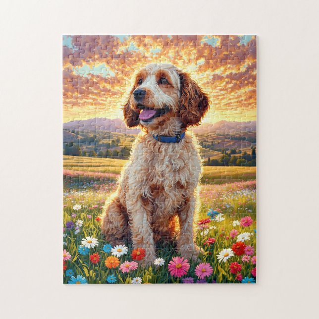 Puzzle Cockapoo Dog (Vertical)