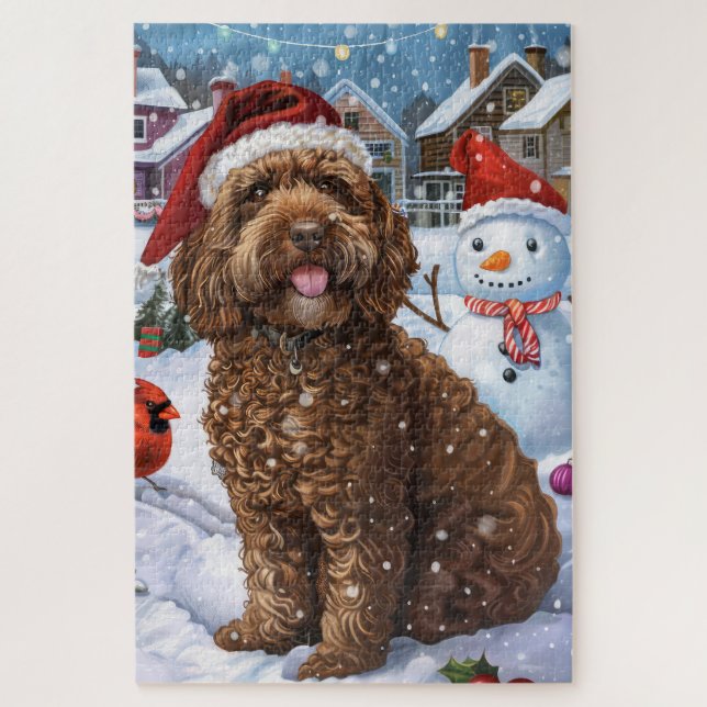 Puzzle Cockapoo Merveilleux Noël Joyeux Noël  (Vertical)