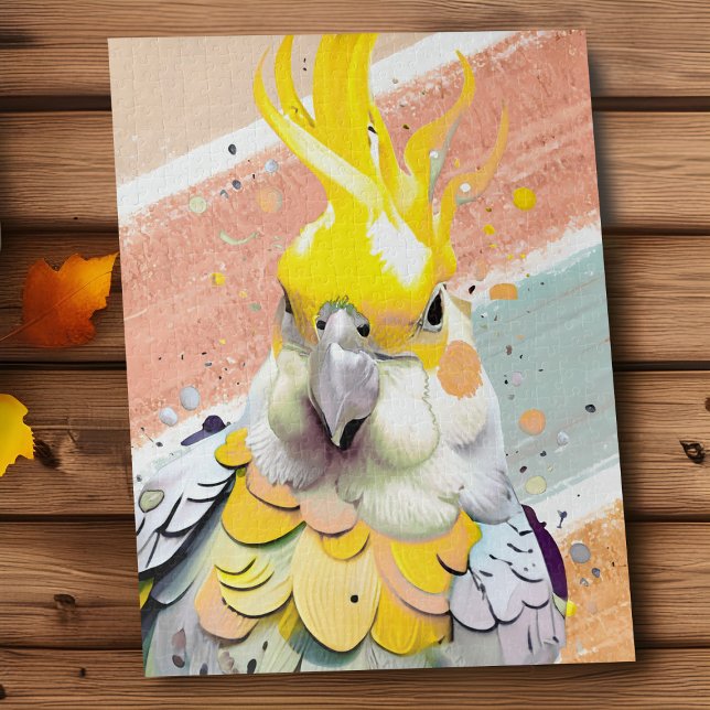 Puzzle Cockatiel Cute Animaux Amoureux des animaux Gris J (Lutino Cockatiel Pet Bird Puzzle)