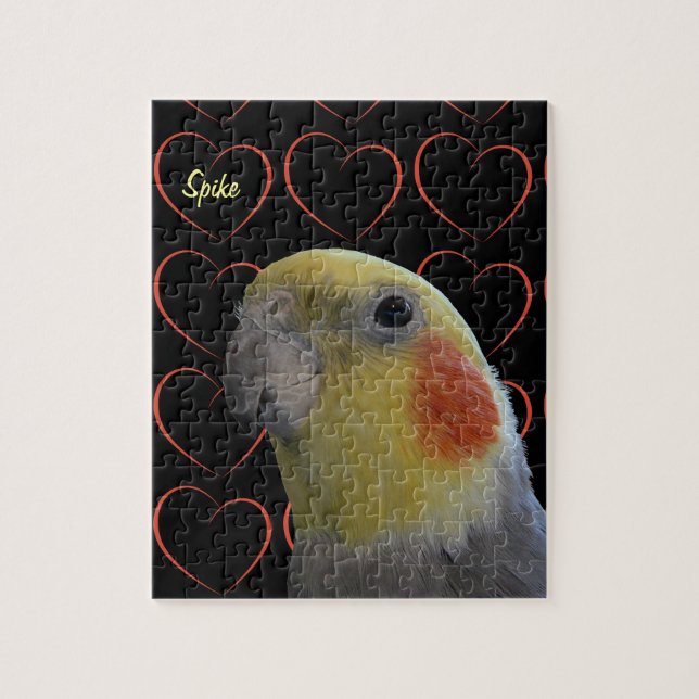 Puzzle Cockatiel et Hearts (Vertical)