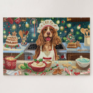 Puzzle Cocker Spaniel Cuisine de Fêtes : Noël Festif