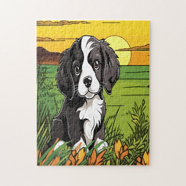 Puzzle Cocker Spaniel dog (Vertical)