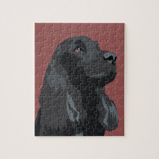 Puzzle Cocker Spaniel - Noir - Modèles de race de base (Vertical)