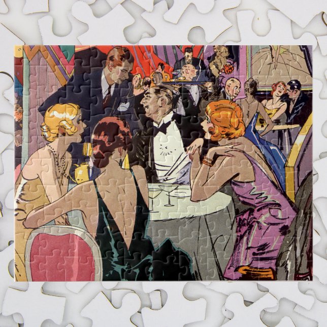 Puzzle Cocktail Art déco vintage à la discothèque (Créateur téléchargé)