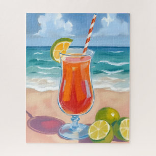Puzzle Cocktail de plage Peinture aquarelle Vagues océa