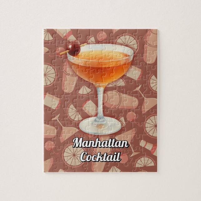 Puzzle Cocktail Manhattan (Vertical)
