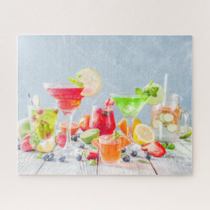 Puzzle Cocktails Et Mocktails Colorés En Été
