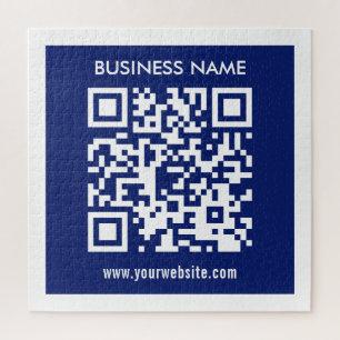 Puzzle Code QR (généré instantanément) modifiable Bleu