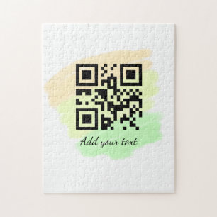 Puzzle code QR personnalisé simple ajoutez votre nom text