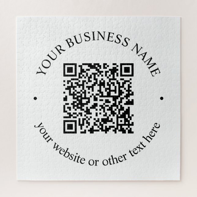 Puzzle Code QR téléchargé Plus Texte circulaire modifiabl (Vertical)