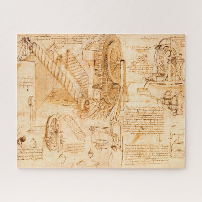 Puzzle Codex Atlanticus, Machines hydrauliques de da Vinc (Horizontal)