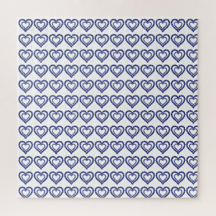 Puzzle Coeur bleu saphir