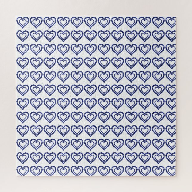 Puzzle Coeur bleu saphir (Vertical)
