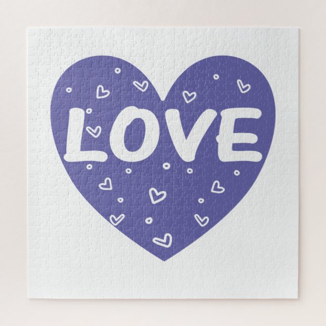 Puzzle Coeur d'amour pourpre (Vertical)