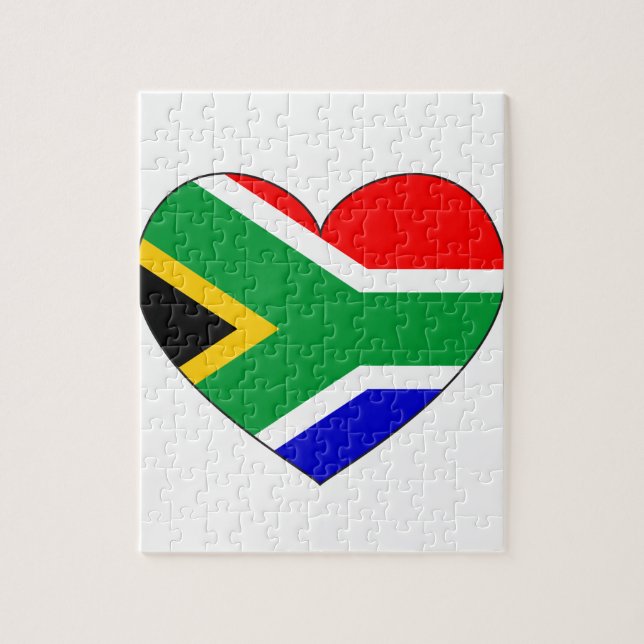 Puzzle Coeur de drapeau de l'Afrique du Sud (Vertical)