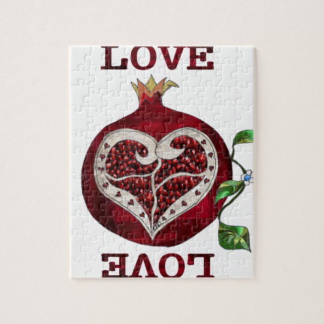 Puzzle Cœur de Grenade AMOUR Saint-Valentin (Vertical)