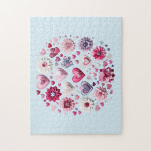 Puzzle Coeur de la Saint Valentin florale