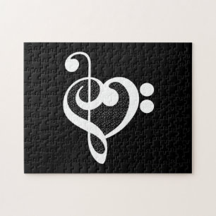Puzzle Coeur de musique - I Love Music