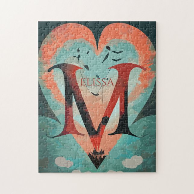 Puzzle Coeur d'Imaginaire personnalisable (Vertical)