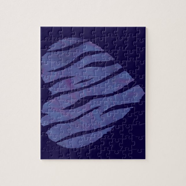 Puzzle Coeur pourpre Poster de animal Zebra (Vertical)