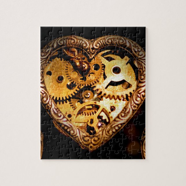 Puzzle coeur steampunk (Vertical)