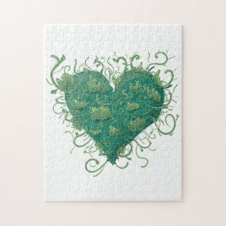Puzzle Cœur Vert Intérieur