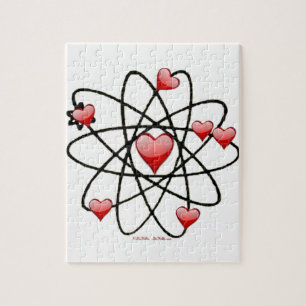 Puzzle Coeurs atomiques de rouge de Valentine