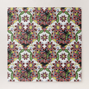 Puzzle Coeurs colorés, Motif romantique sans couture.