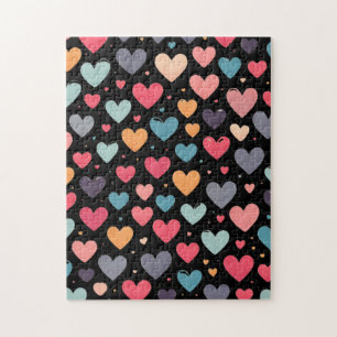 Puzzle Cœurs colorés Saint-Valentin