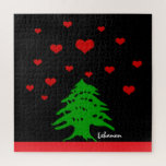 Puzzle Coeurs du Liban & drapeau libanais mode / Amour<br><div class="desc">PUZZLE : Ciel de coeurs et mode drapeau libanais - amour du design romantique (Liban) - patriotes,  cadeaux de Saint Valentin,  amour de mon pays</div>