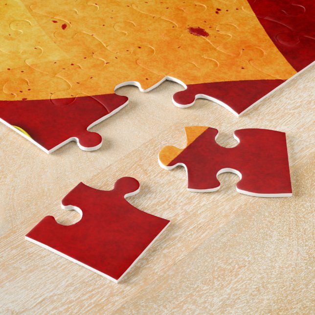 Puzzle Coeurs et rouge personnalisés d'or de proposition (Côté)