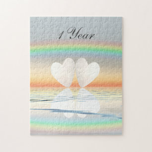 Puzzle Coeurs papier du 1er anniversaire