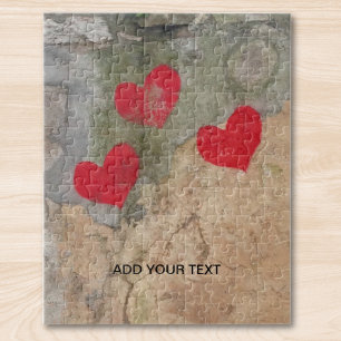Puzzle Cœurs personnalisés avec photo et texte