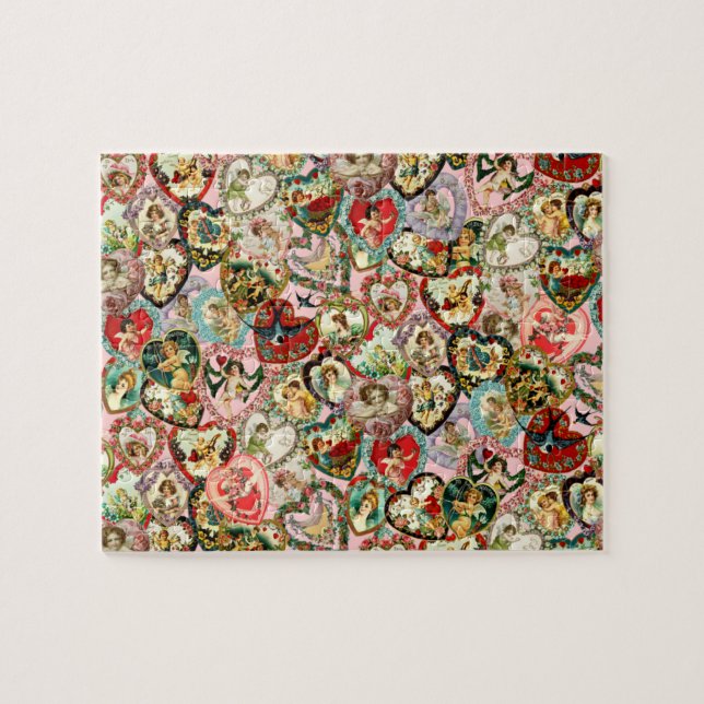 Puzzle Coeurs Vintages de Valentine (Horizontal)