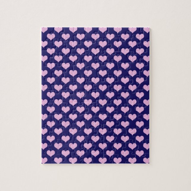 Puzzle Coeurs Violet Et Rose (Vertical)