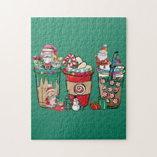 Puzzle Coff Cozy Winter Santa Xmas (Vertical)